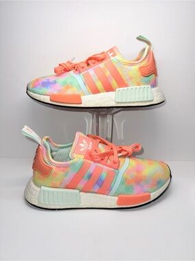 adidas Boost Pastel Tie-Dye NMD with Coral Accents
